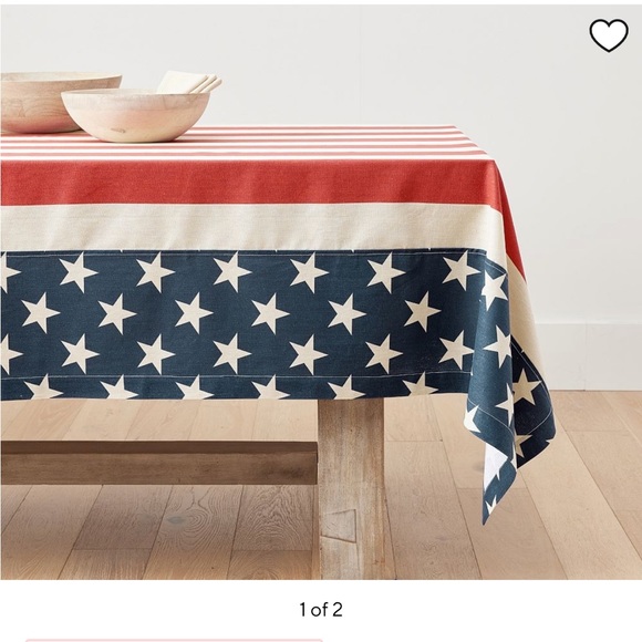 COPY - Pottery Barn American Flag Tablecloth, NWOT - Picture 1 of 11